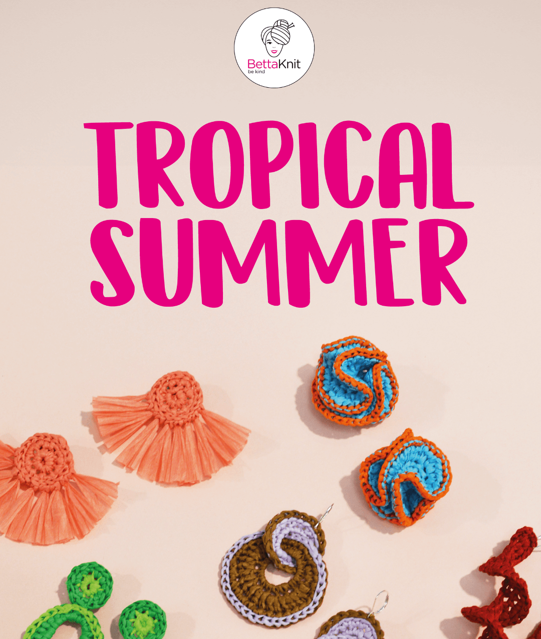 Tropical Summer – Digital Pattern Bundle: 5 Crochet Earrings