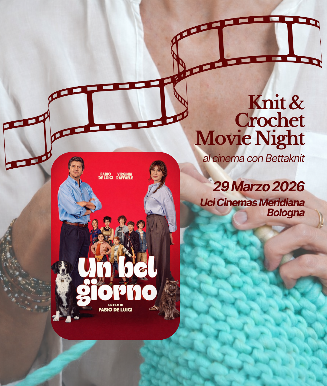 KNITTING & CROCHET MOVIE NIGHT - BOLOGNA - MARCH 29TH