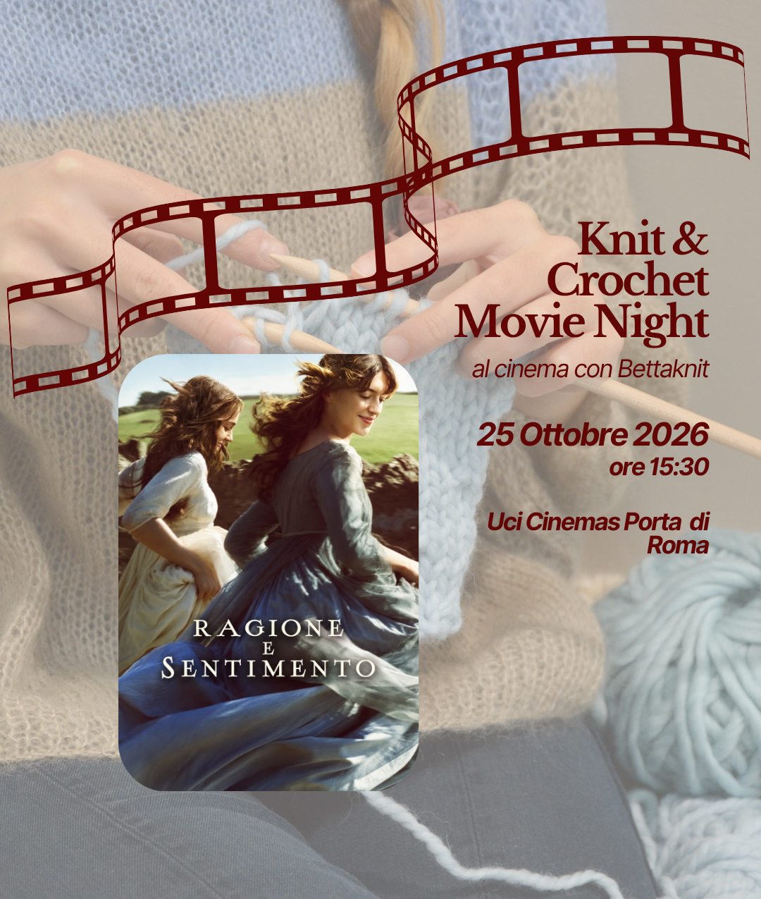 KNITTING & CROCHET MOVIE NIGHT - ROMA - October 25