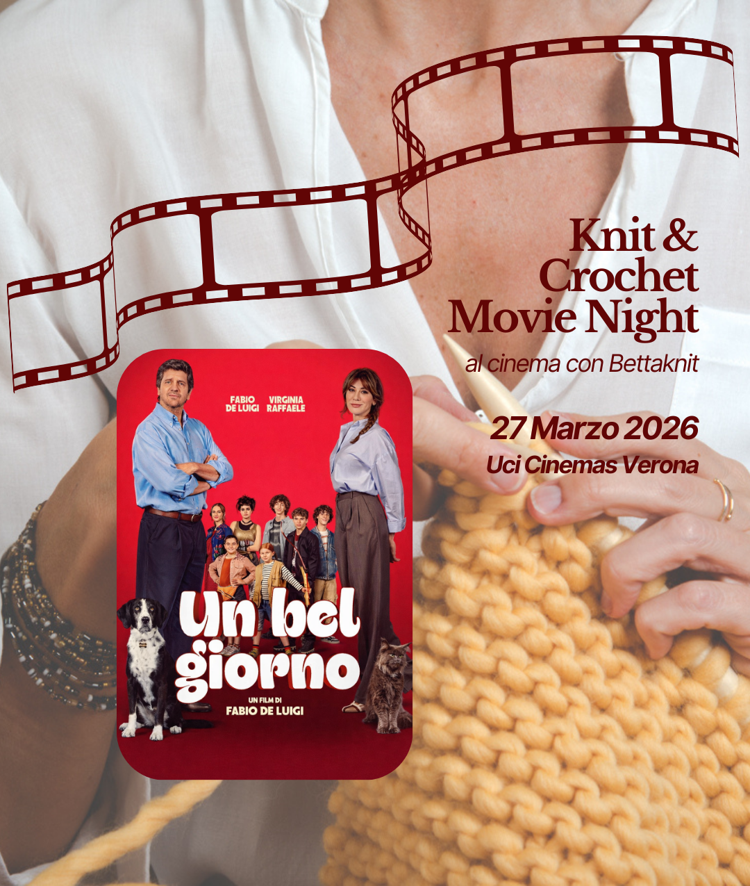 KNITTING & CROCHET MOVIE NIGHT - VERONA - MARCH 27TH