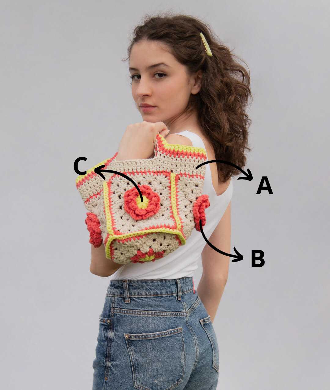 CROCHET KIT LOTUS FLOWER BAG