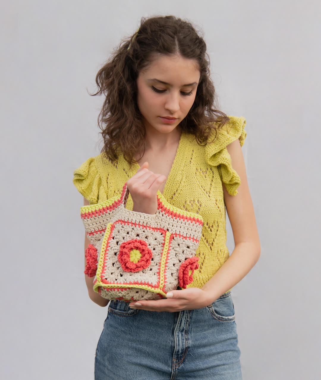 CROCHET KIT LOTUS FLOWER BAG