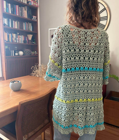 Load image 1 in gallery view. CROCHET KIT RACHEL CARDIGAN by Noral Crochet