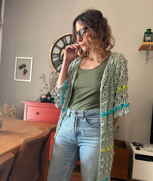 Load image 1 in gallery view. CROCHET KIT RACHEL CARDIGAN by Noral Crochet