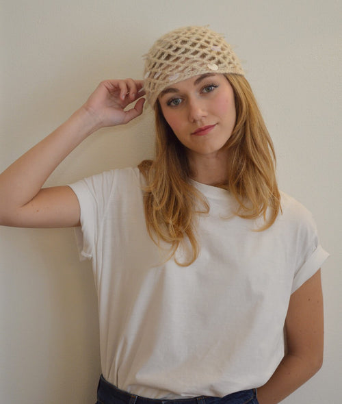 Load image 1 in gallery view. CROCHET KIT FAIRY MESH HAT