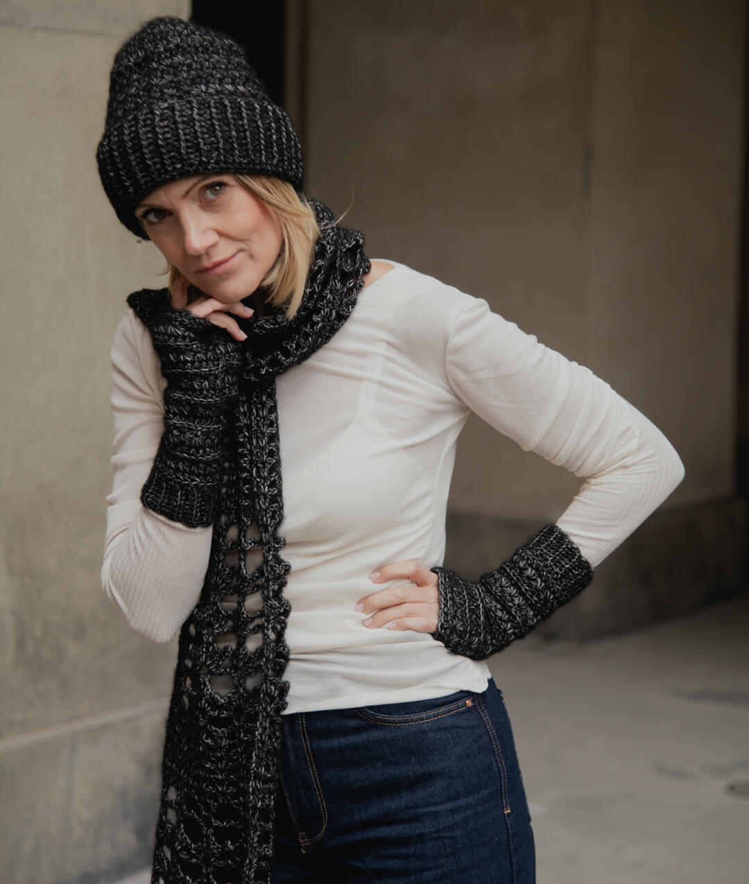 Midnight Scarf – Crochet Lace Scarf Kit in AlpaCotton | Bettaknit