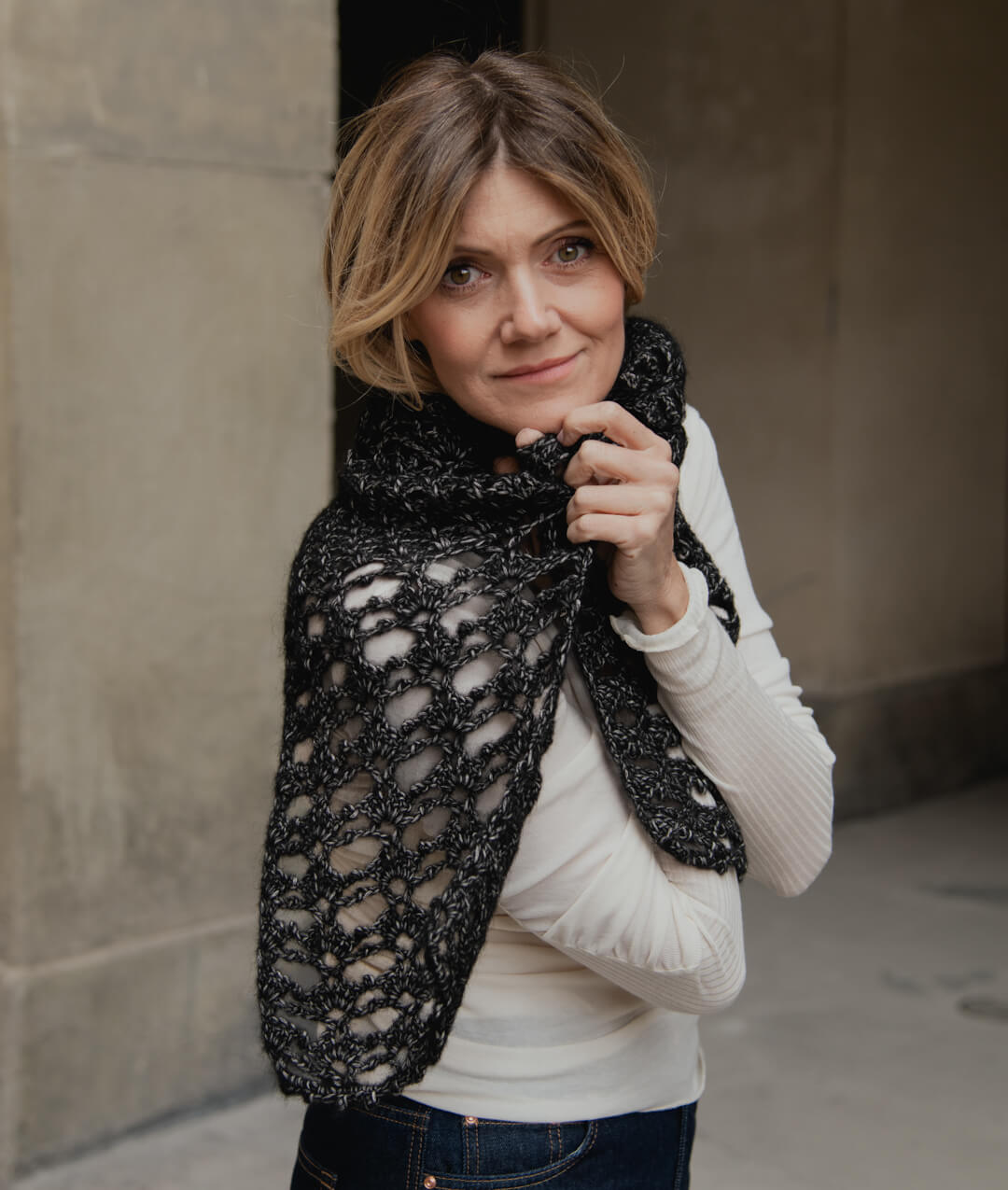 Midnight Scarf – Crochet Lace Scarf Kit in AlpaCotton | Bettaknit
