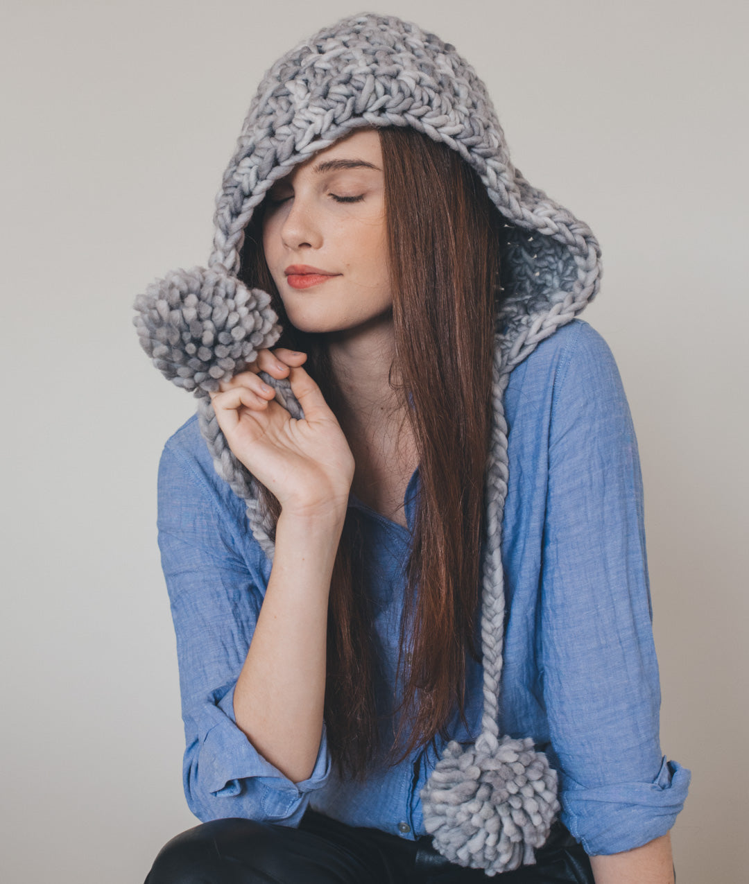 Lily Hood Crochet Kit | Easy Beginner Hood in Cool Wool – BettaKnit