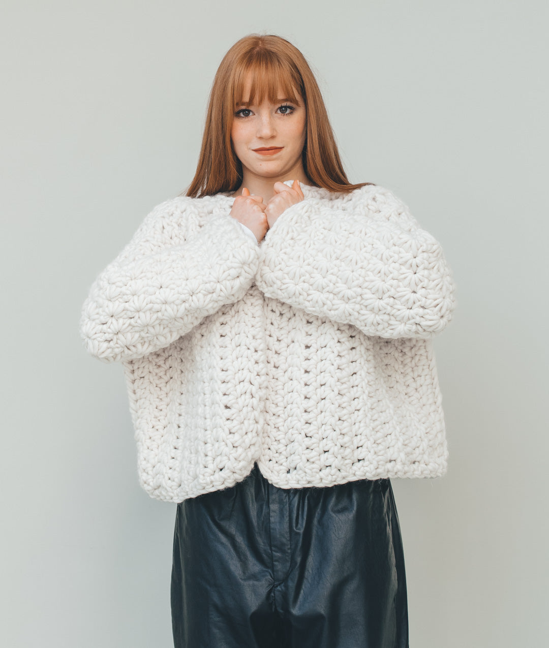 Snowflake Cardi Crochet Kit | Advanced Crochet Cardigan in Cool Snowflake Cardi Crochet Kit | Advanced Crochet Cardigan in Cool