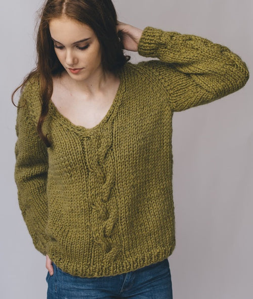 Load image 1 in gallery view. KNITTING KIT BLUE HILL JUMPER