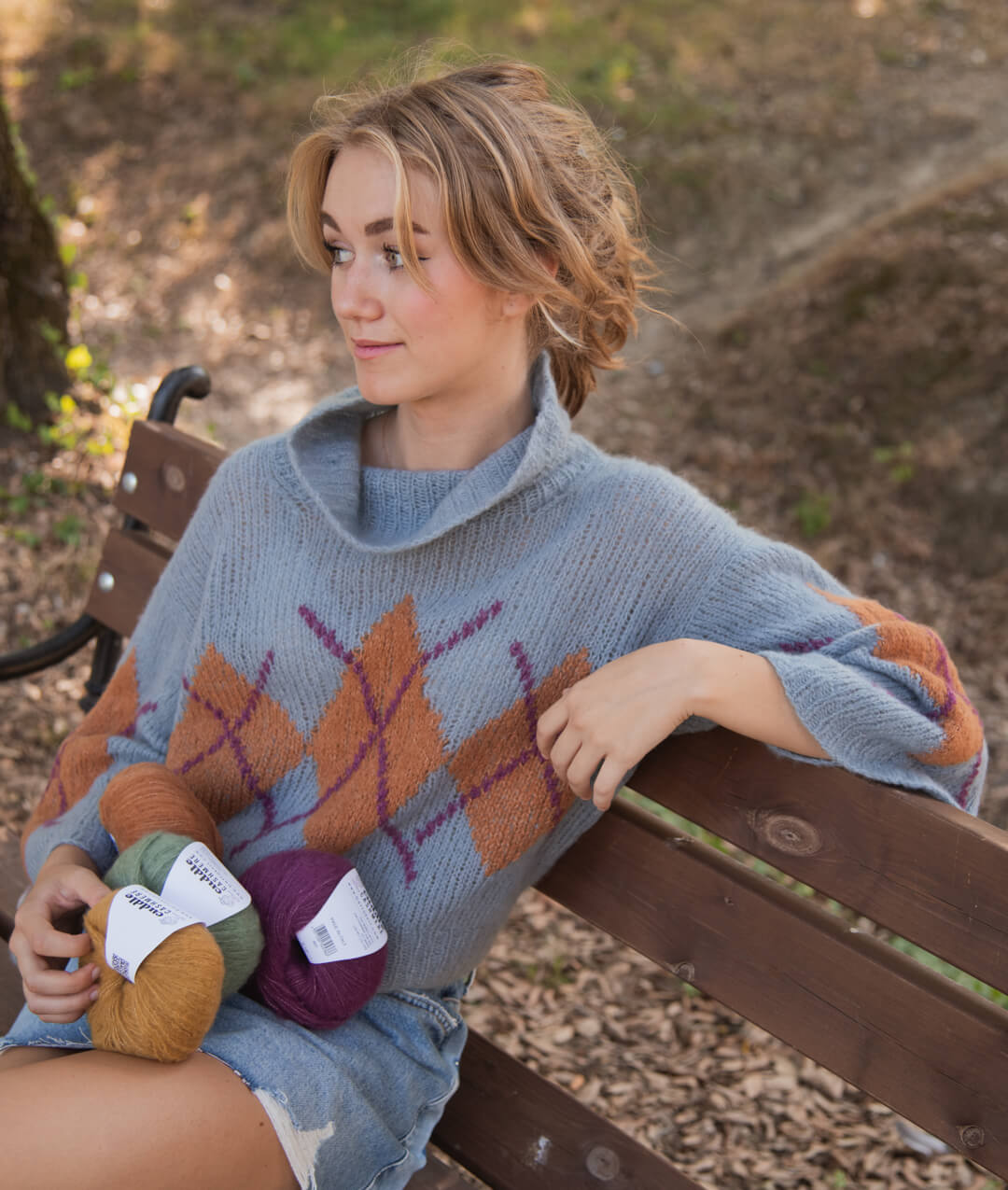 KNITTING KIT DIAMOND ME UP SWEATER