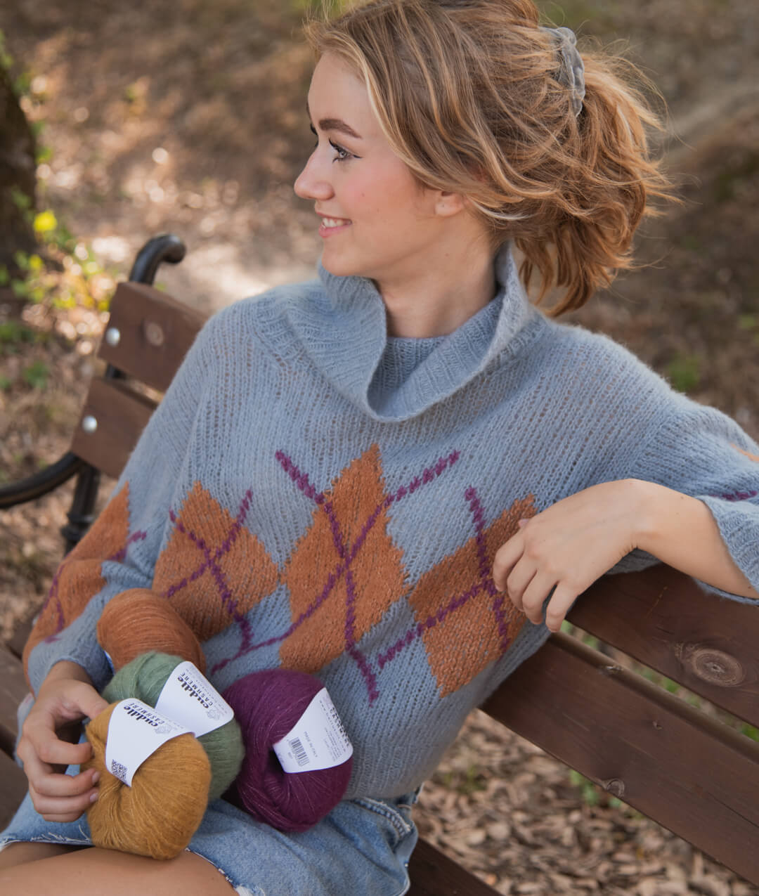KNITTING KIT DIAMOND ME UP SWEATER