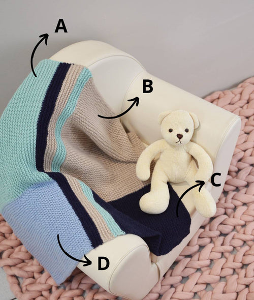 Load image 1 in gallery view. KNITTING KIT EZRA BABY BLANKET