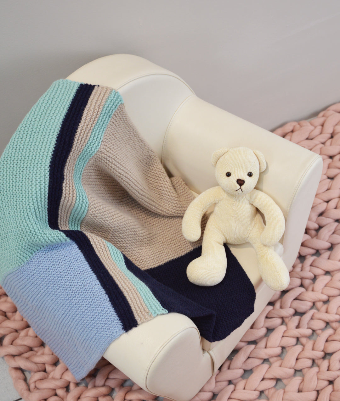 KNITTING KIT EZRA BABY BLANKET