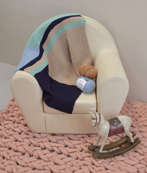 Load image 1 in gallery view. KNITTING KIT EZRA BABY BLANKET