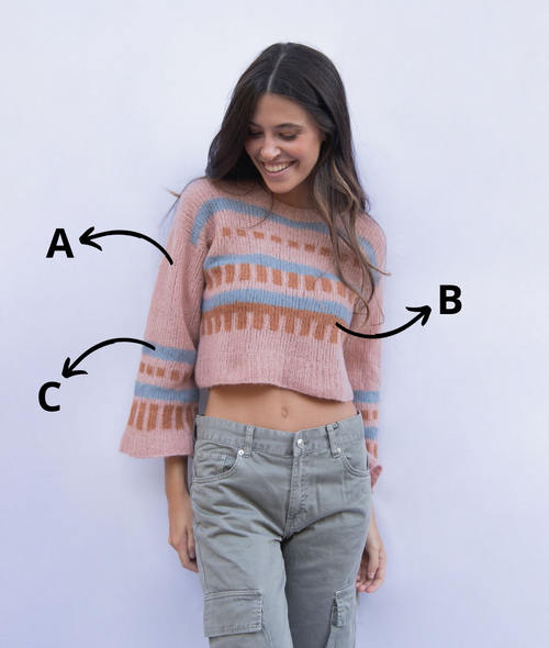 Load image 1 in gallery view. KNITTING KIT FANCY UP SWEATER