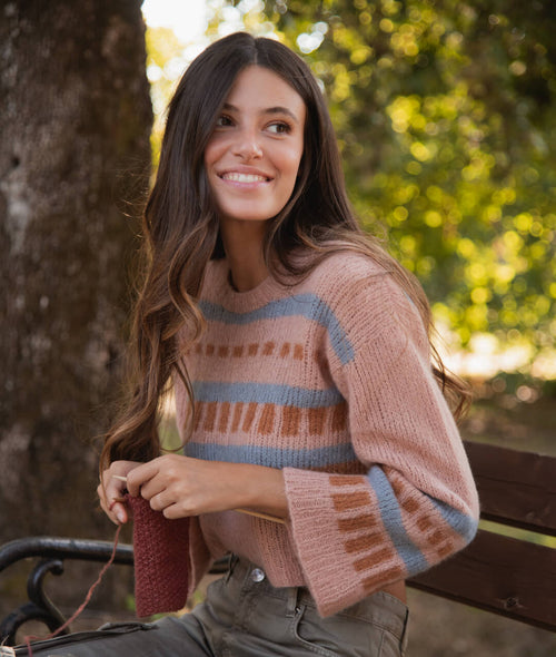 Load image 1 in gallery view. KNITTING KIT FANCY UP SWEATER