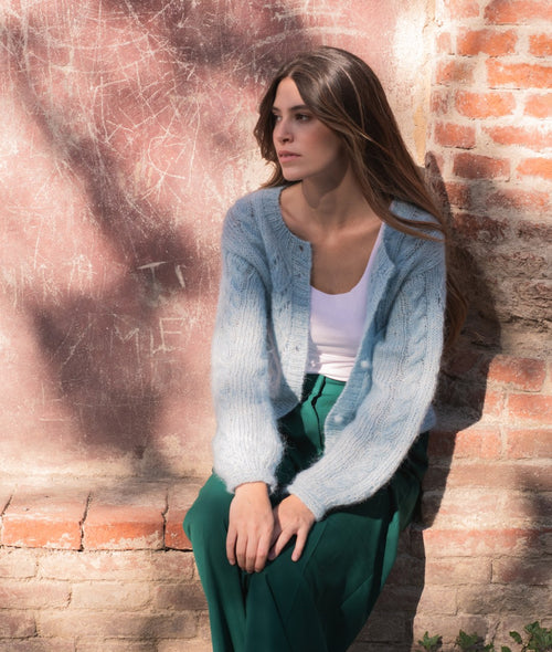 Load image 1 in gallery view. KNITTING KIT BLUEBELL CARDI