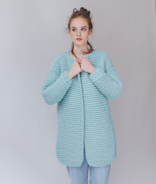 Load image 1 in gallery view. KNITTING KIT CINDY CARDIGAN