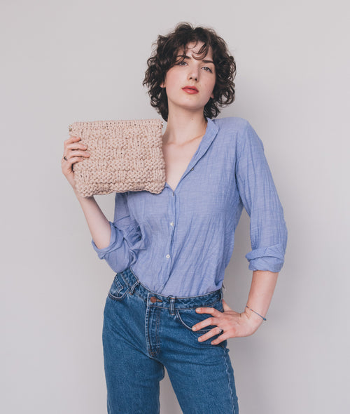 Load image 1 in gallery view. KNITTING KIT DANDELION CLUTCH