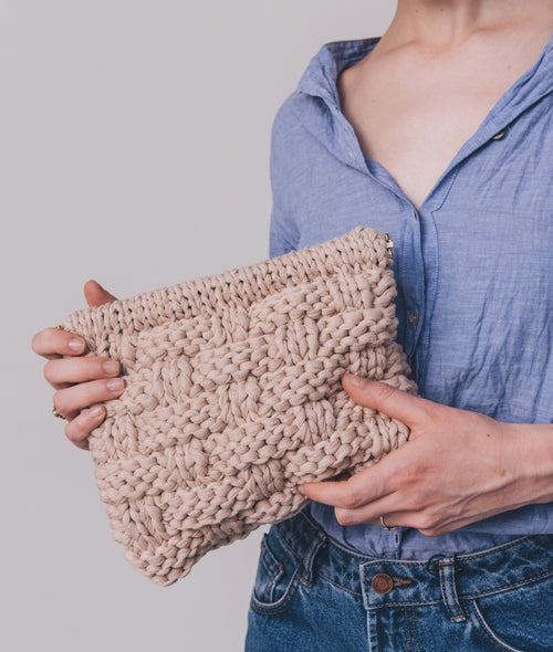 Load image 1 in gallery view. KNITTING KIT DANDELION CLUTCH