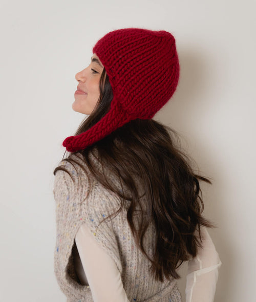 Load image 1 in gallery view. KNITTING KIT FLAP-TASTIC BEANIE