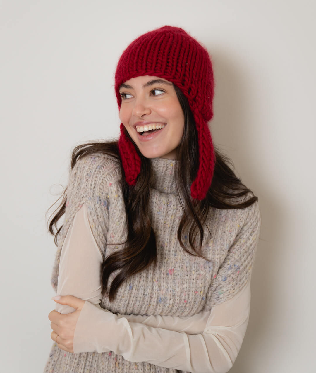 KNITTING KIT FLAP-TASTIC BEANIE