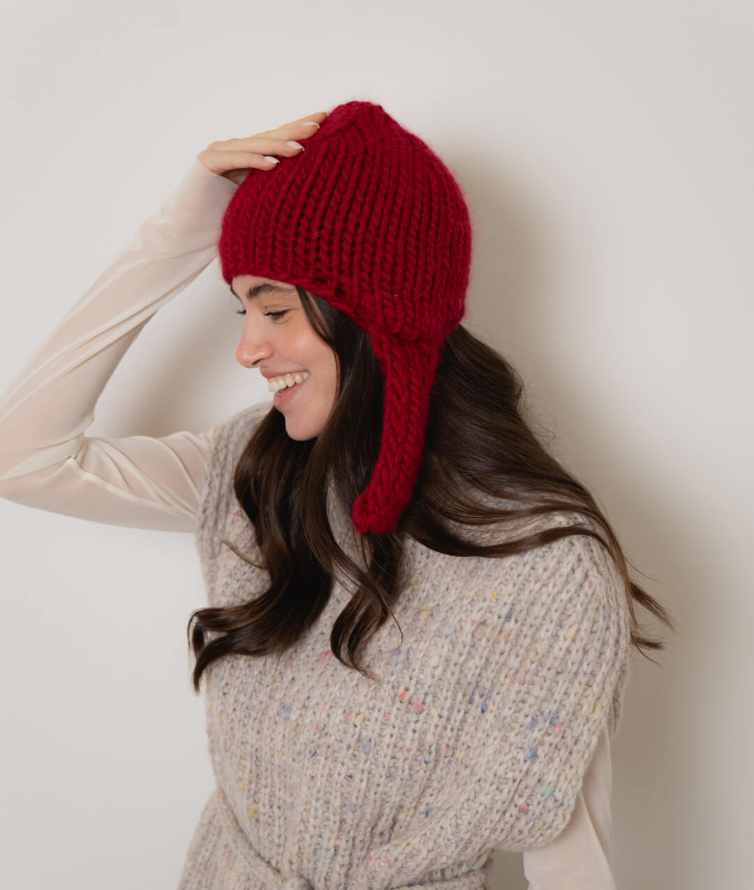 KNITTING KIT FLAP-TASTIC BEANIE