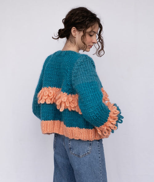 Load image 1 in gallery view. KNITTING KIT LOOPY CARDIGAN