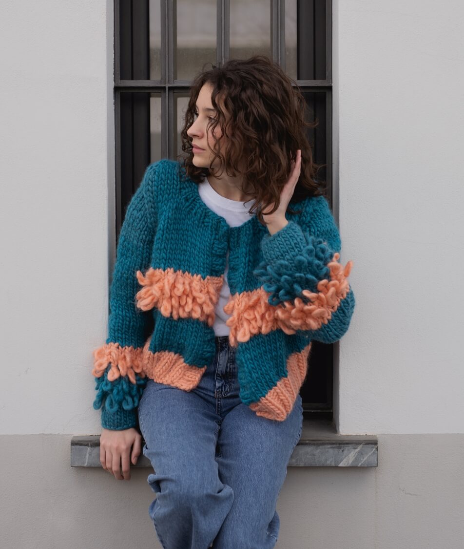 KNITTING KIT LOOPY CARDIGAN