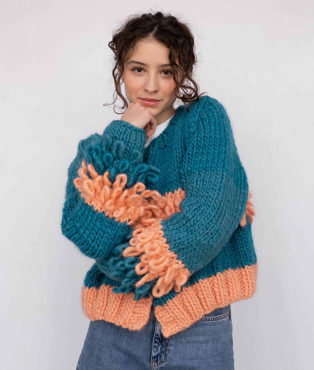 KNITTING KIT LOOPY CARDIGAN