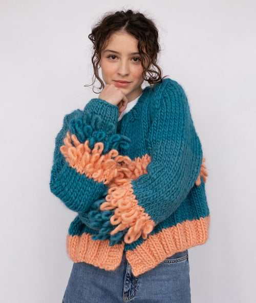 Load image 1 in gallery view. KNITTING KIT LOOPY CARDIGAN
