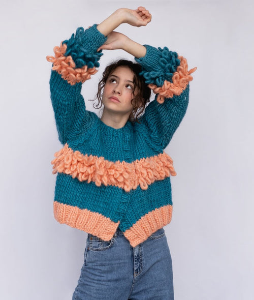 Load image 1 in gallery view. KNITTING KIT LOOPY CARDIGAN