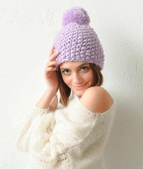 Load image 1 in gallery view. KNITTING KIT MOSS HAT