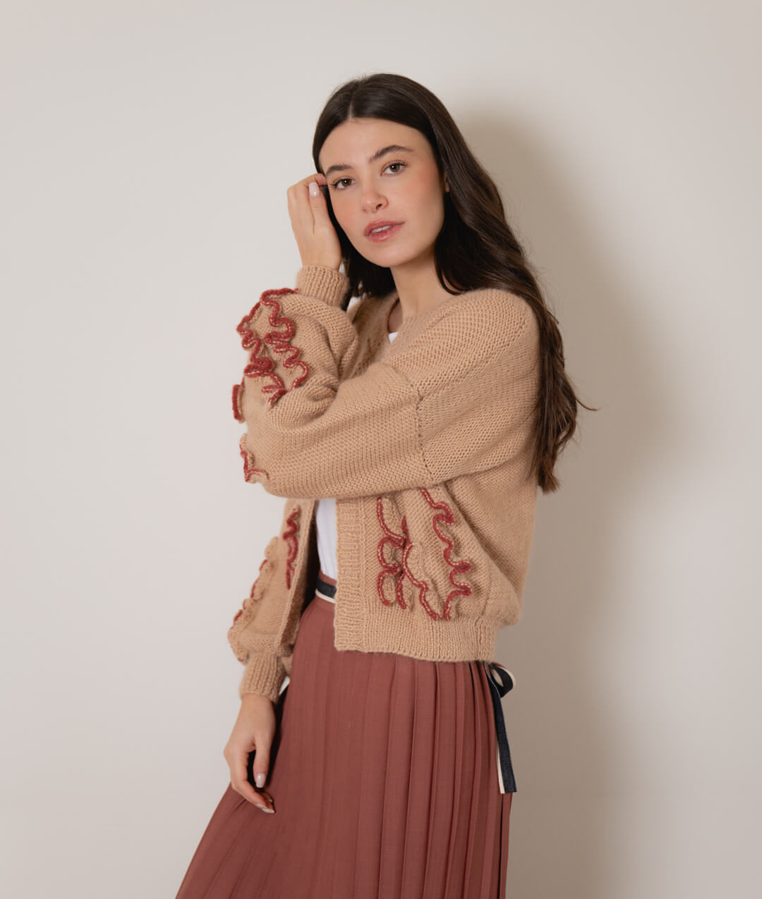 Odette Cardigan – Intermediate Knitting Kit in Woolpaca Odette Cardigan – Intermediate Knitting Kit in Woolpaca