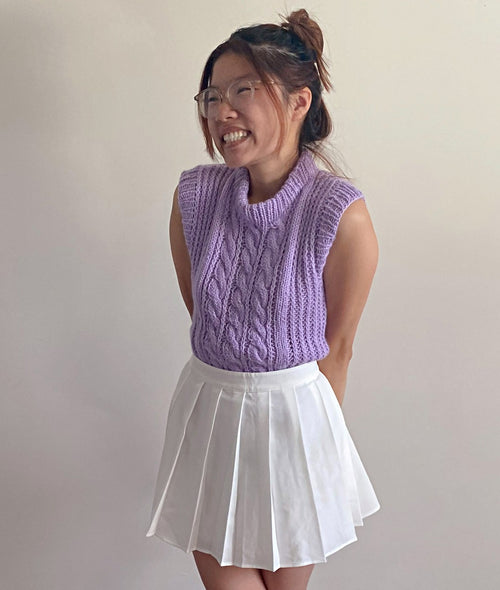 Load image 1 in gallery view. KNITTING KIT PLOT TWIST VEST