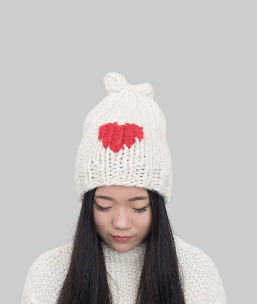 Strange Love Beanie Easy Knitting Kit in Cool Wool BettaKnit