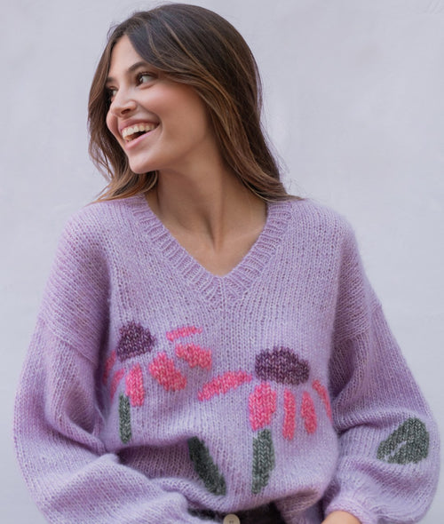 Load image 1 in gallery view. KNITTING KIT VIOLET SWEATER