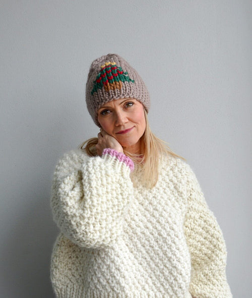 Load image 1 in gallery view. KNITTING KIT XMAS BEANIE