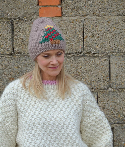Load image 1 in gallery view. KNITTING KIT XMAS BEANIE