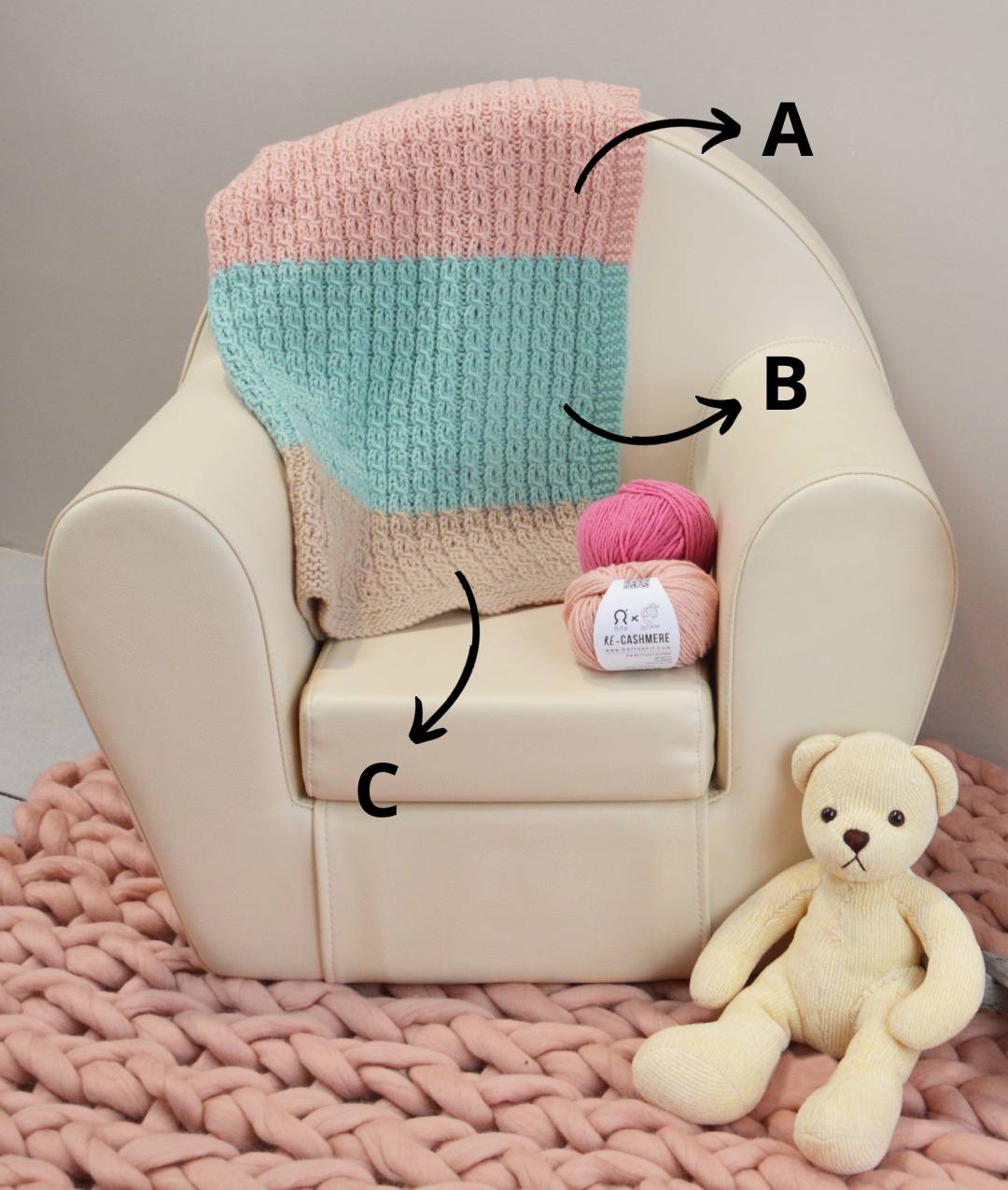 KNITTING KIT MOLLY BABY BLANKET