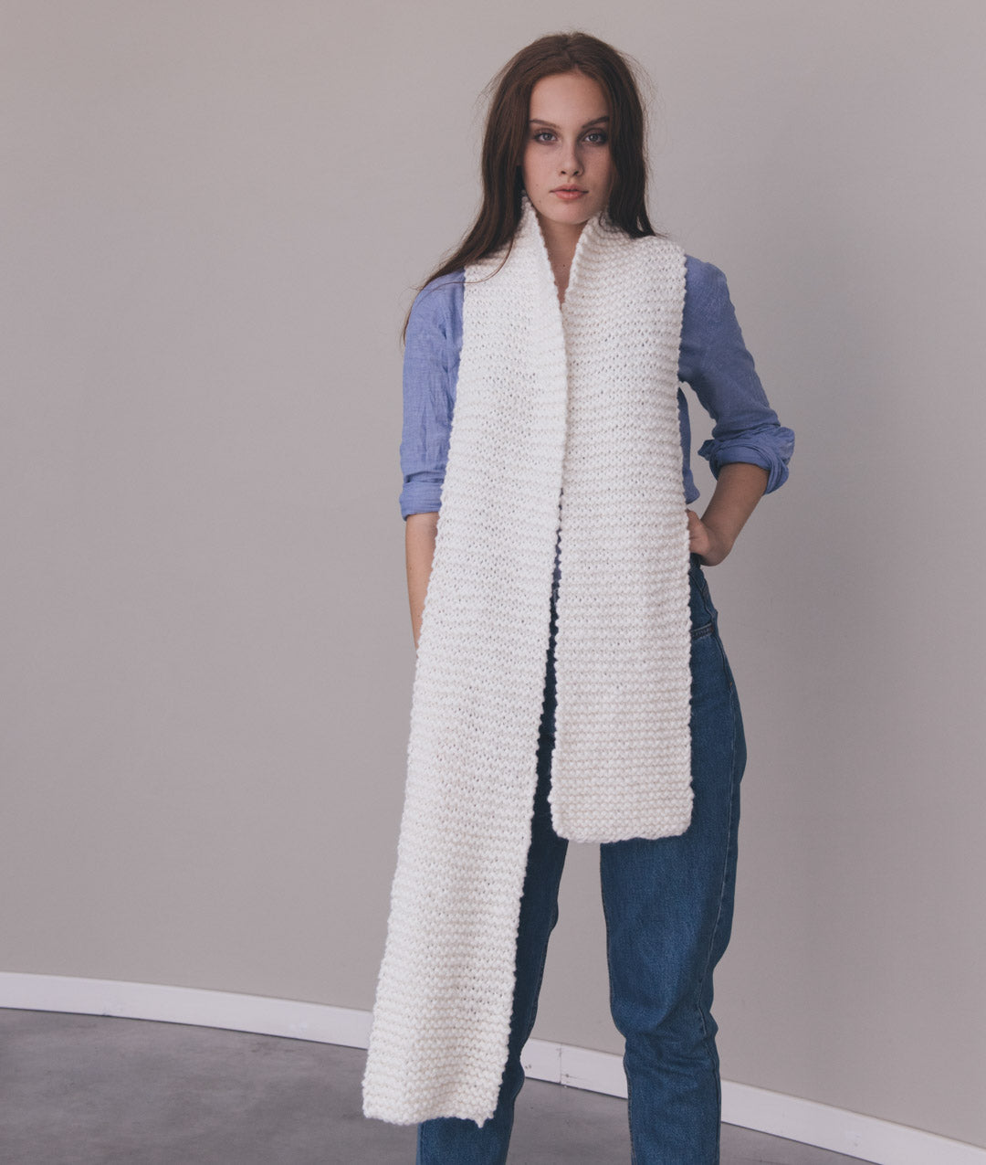 Naimi Scarf Knitting Kit | Beginner Scarf in Organic Wool – BettaKnit