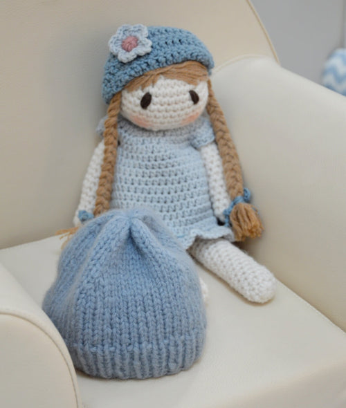 Load image 1 in gallery view. KNITTING KIT TEDDY BEAR HAT