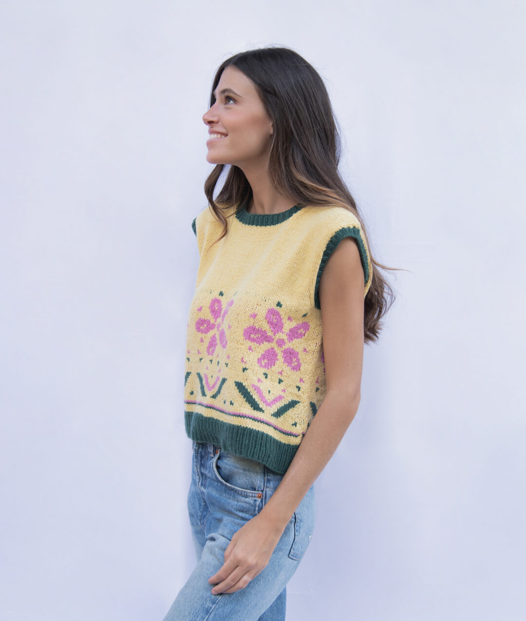 KNITTING KIT SEND ME FLOWER VEST